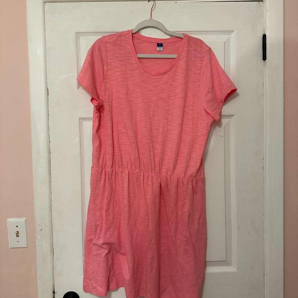 Pink Short Sleeve Dress